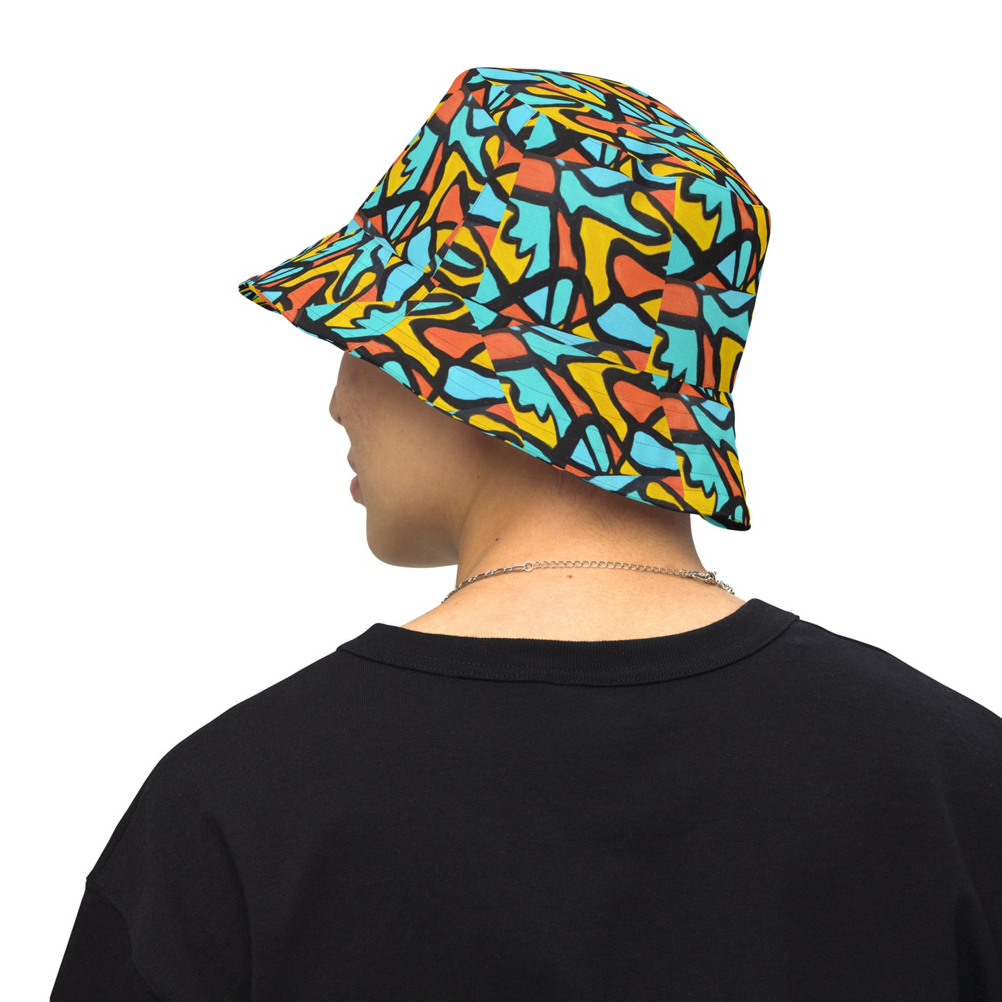 Reversible Pieces bucket hat