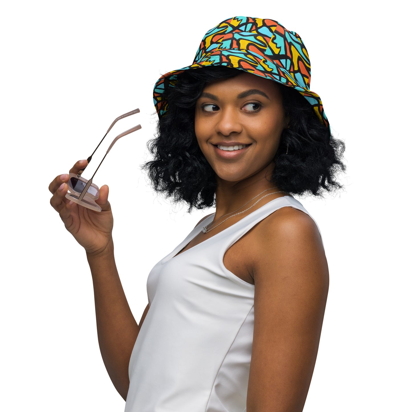 Reversible Pieces bucket hat