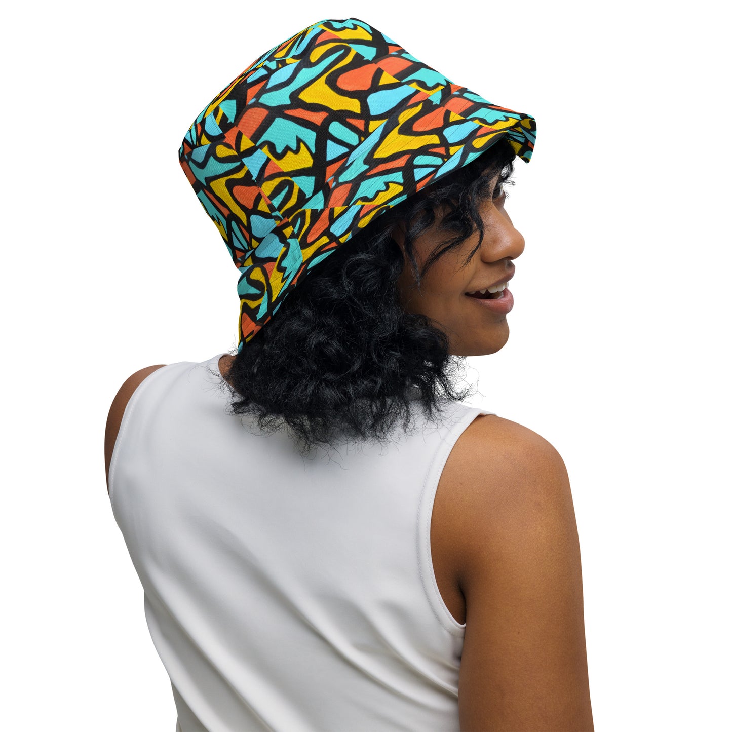 Reversible Pieces bucket hat