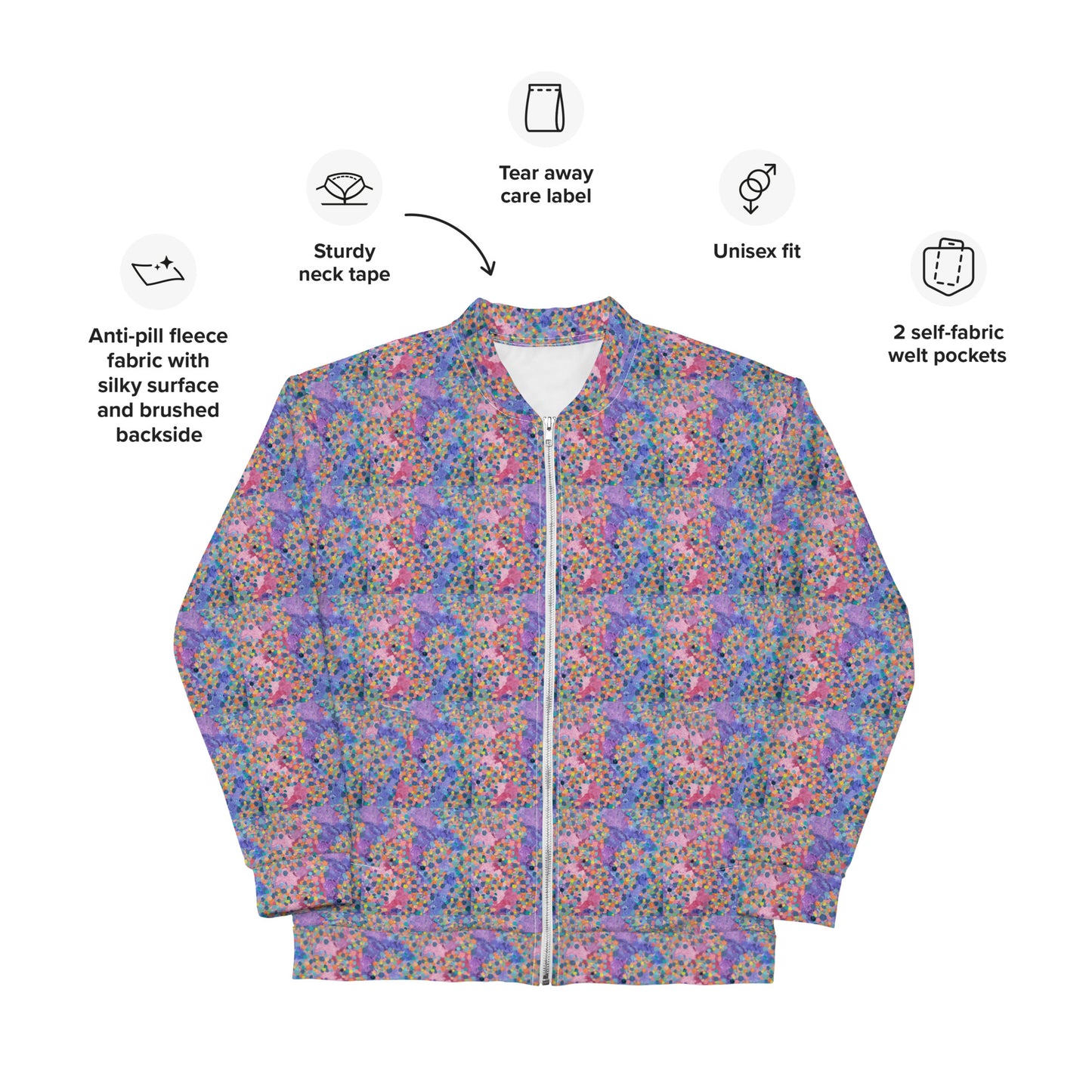 Unisex Dots Bomber Jacket