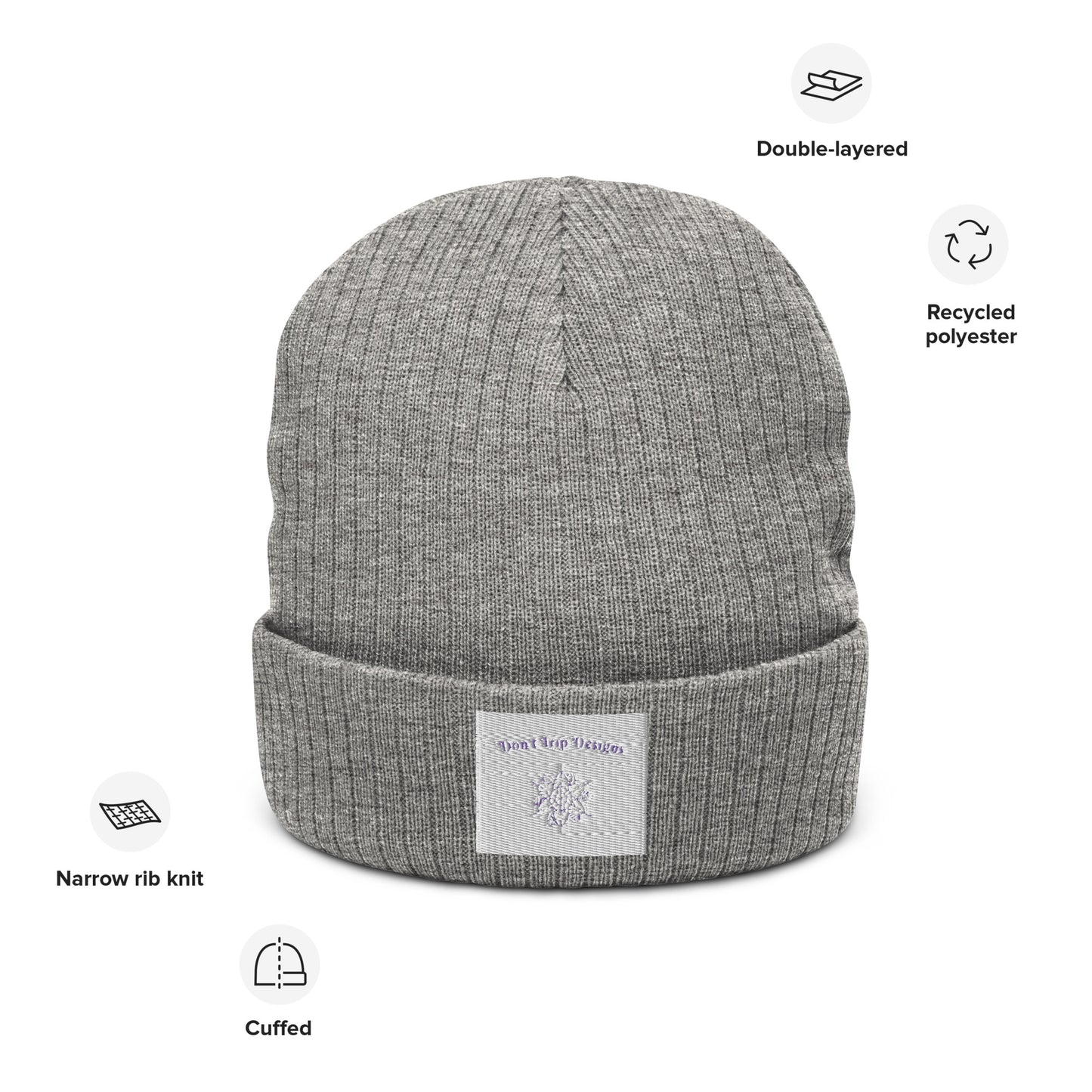Ribbed knit beanie