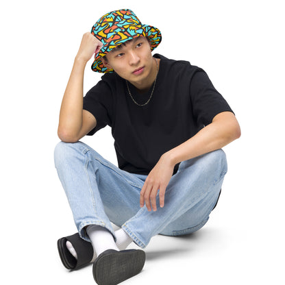 Reversible Pieces bucket hat