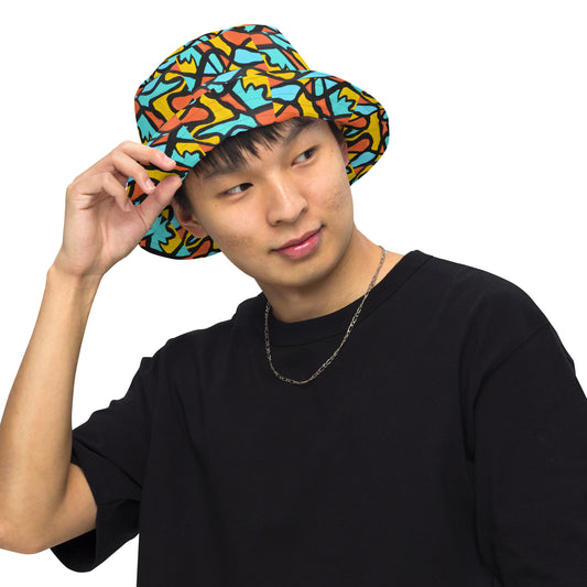 Reversible Pieces bucket hat