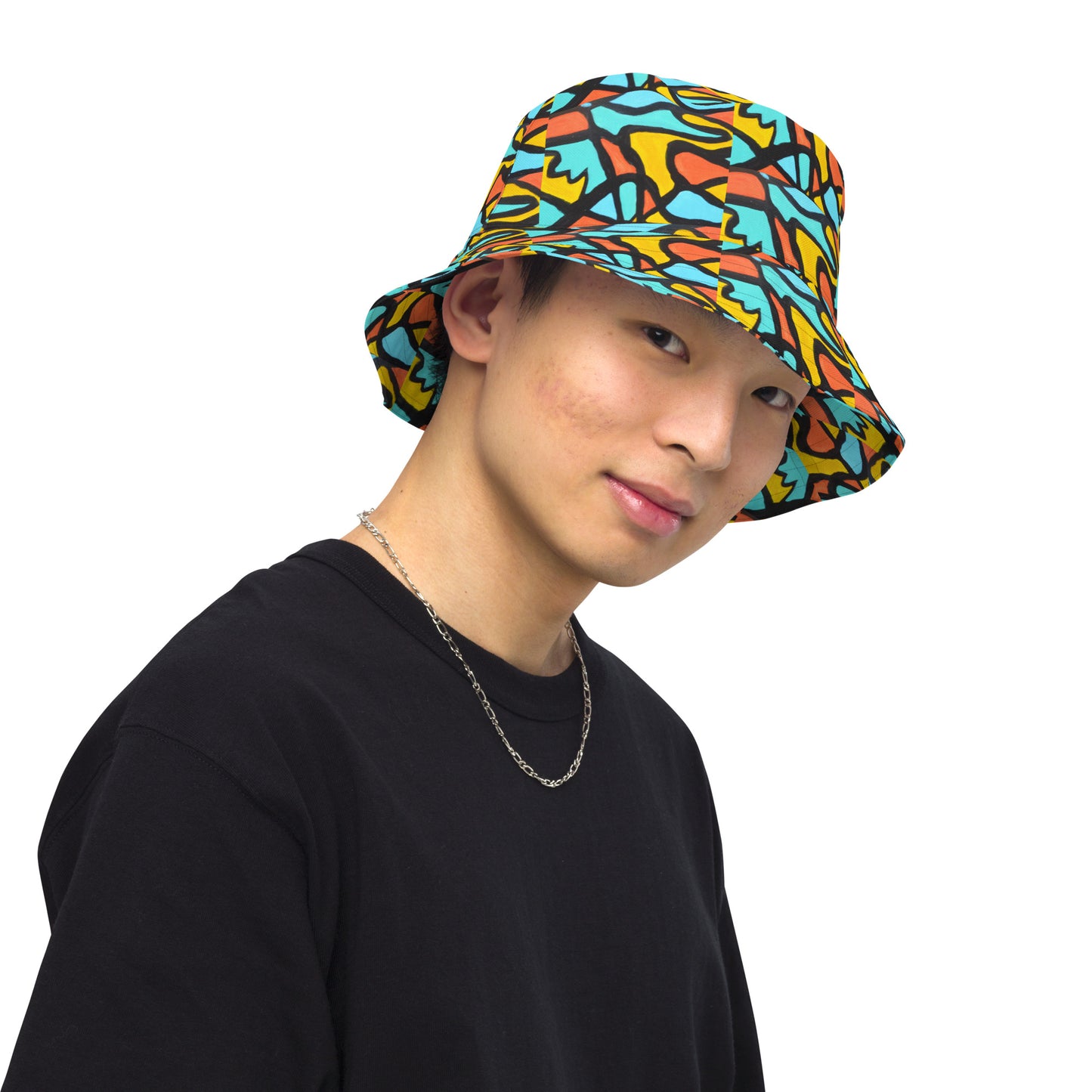 Reversible Pieces bucket hat