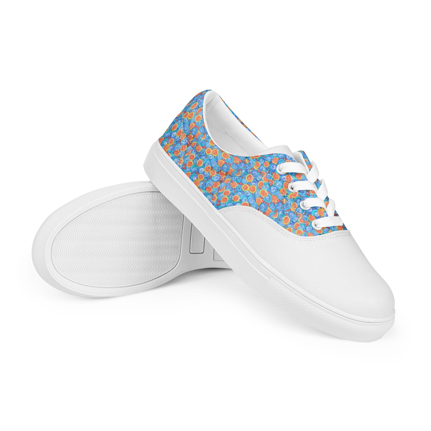 Women’s Swirling lace-up canvas shoes